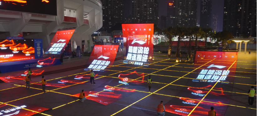 Six Flying Displays at LI-NING product launch