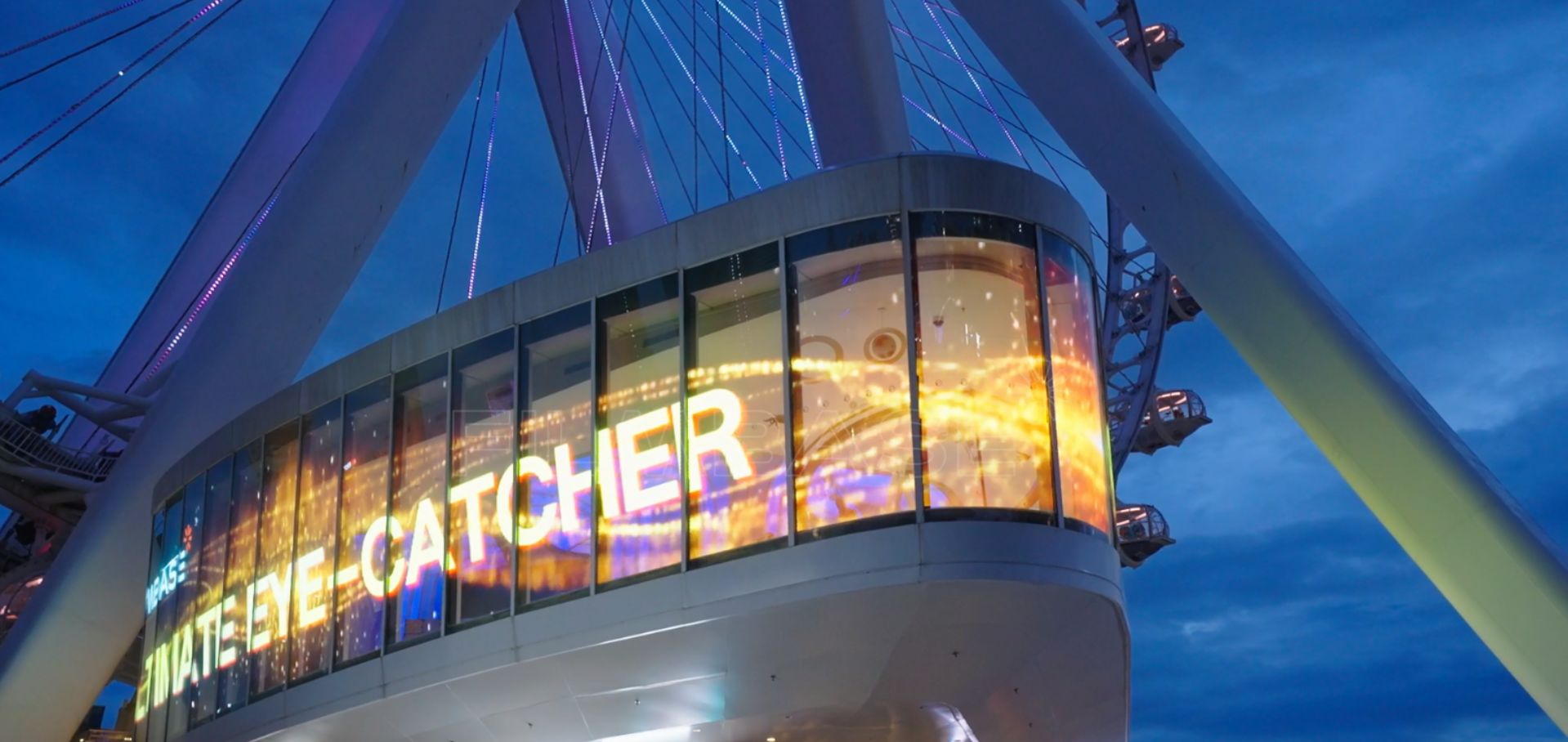 Curtain Wall of the Bay Area Light Ferris Wheel Base Podium